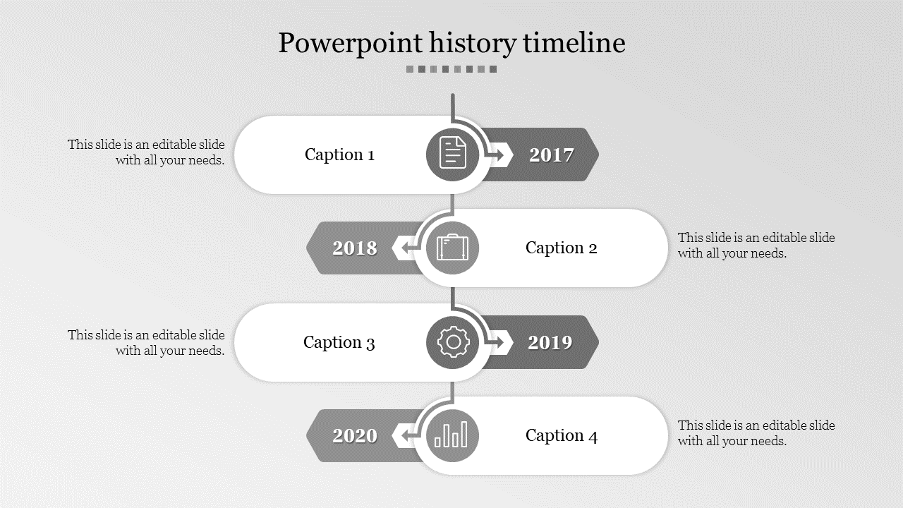 Free - Use PowerPoint History Timeline Template Slide Design